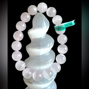 Pink Mangano Calcite Crystal Bracelet